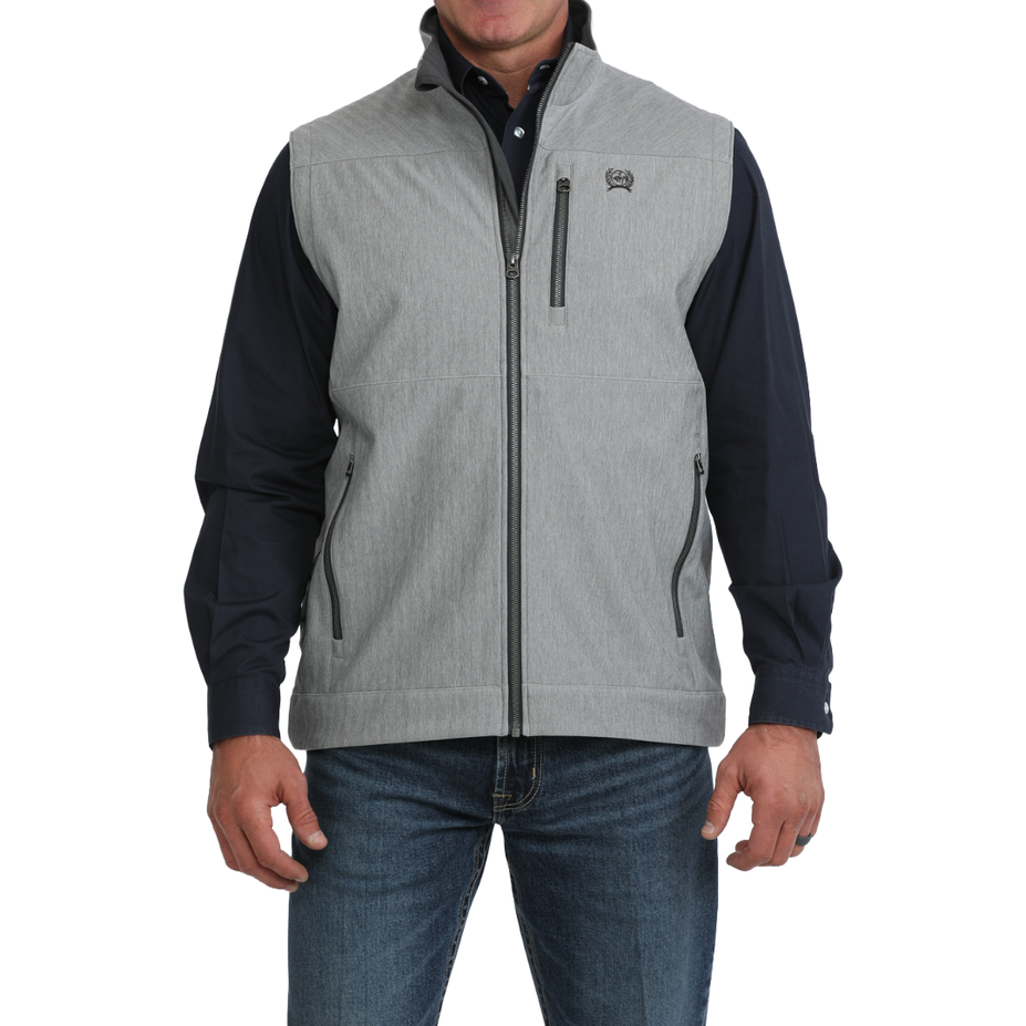Cinch Men's Grey Bonded Vest MWV1515031 | Howell Western Wear