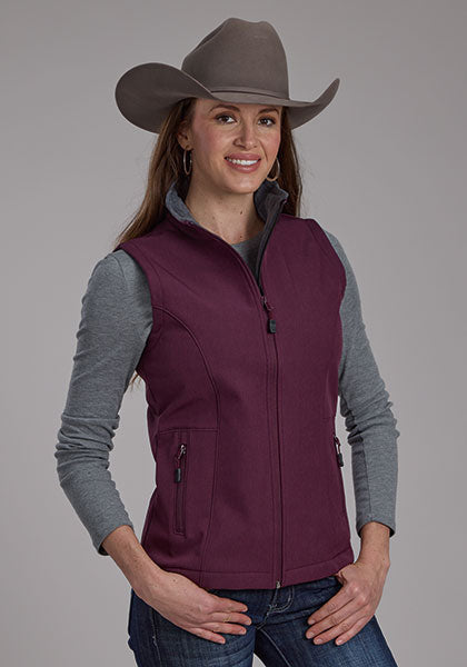 Wine Heather with Grey Fleece Vest
