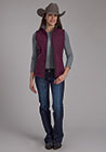 Wine Heather with Grey Fleece Vest