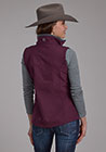 Wine Heather with Grey Fleece Vest