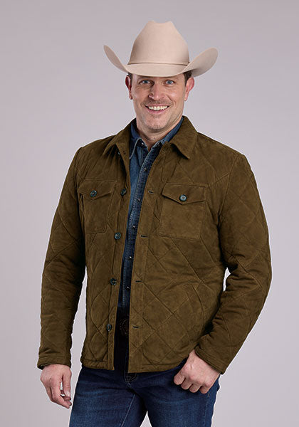 Stetson Men’s Brown Quilted Suede Jacket
