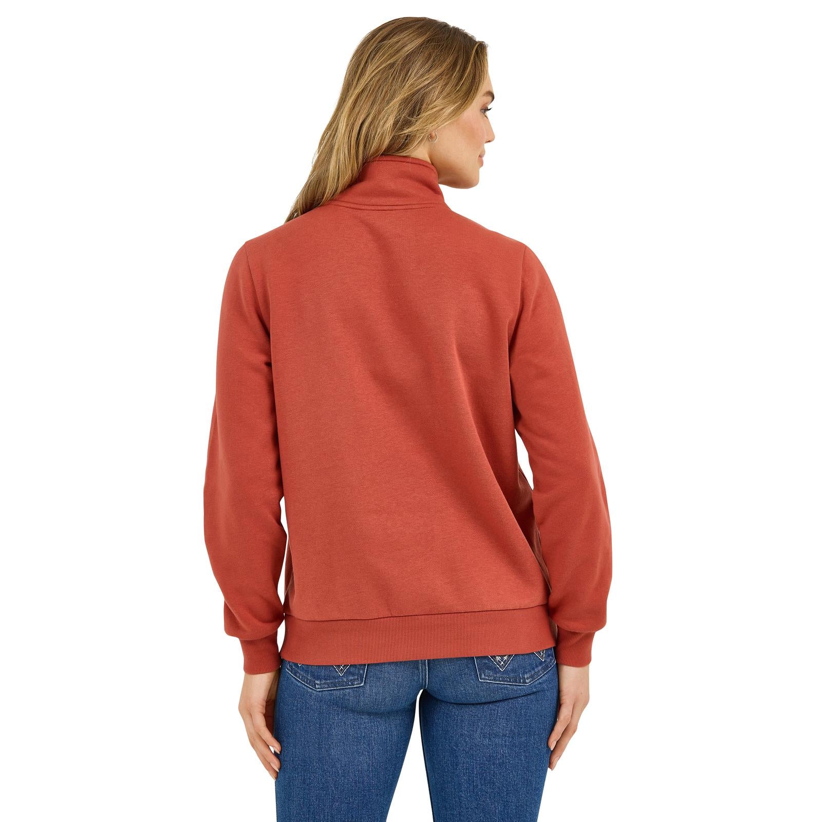 Americana Sweatshirt 1/4 Zip in Rust