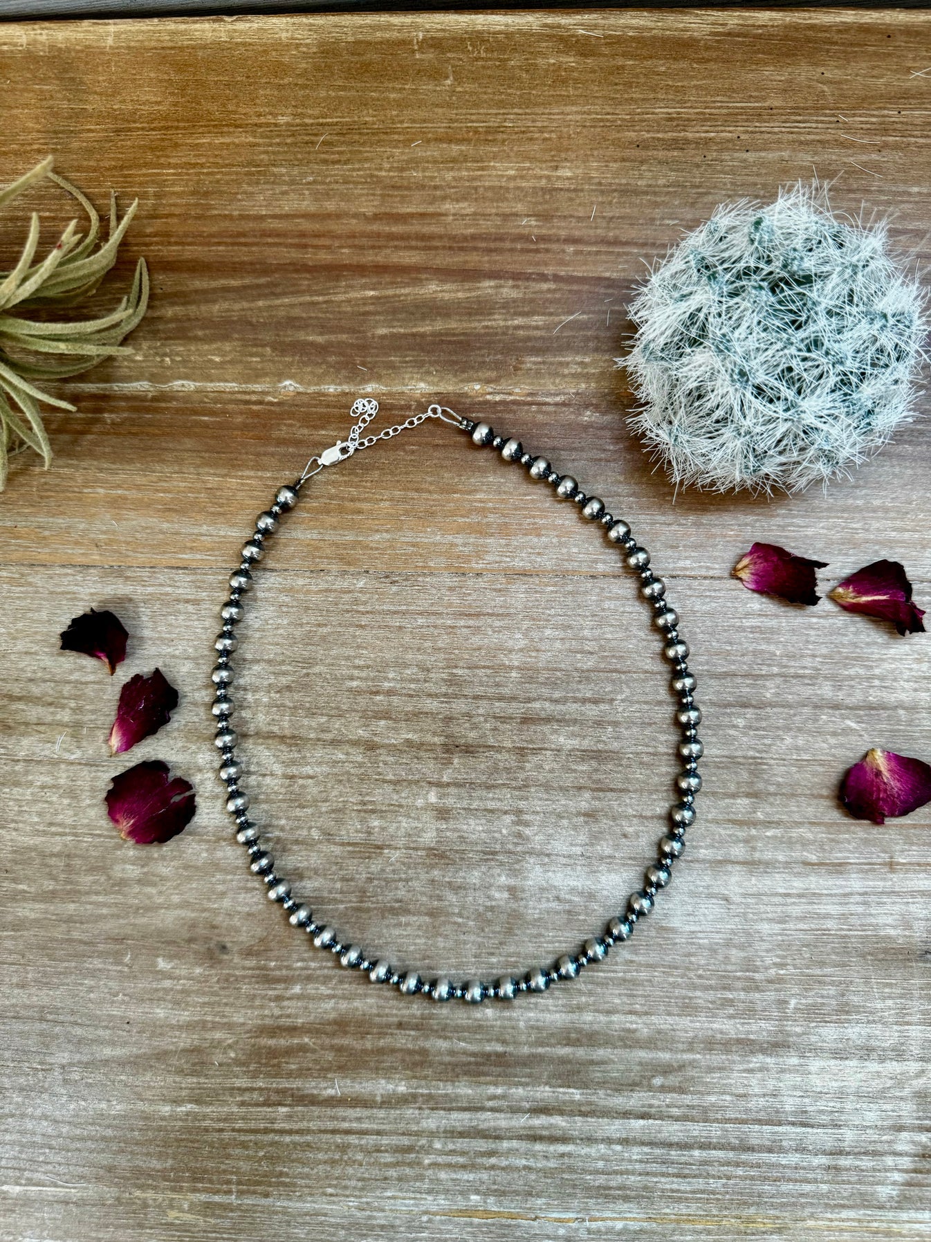 14 inch 6 mm and 3 mm Sterling Silver Pearls choker necklace – Howell ...