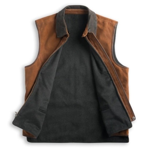 Memphis Goat Nubuck & Wool Lightweight Reversible Vest