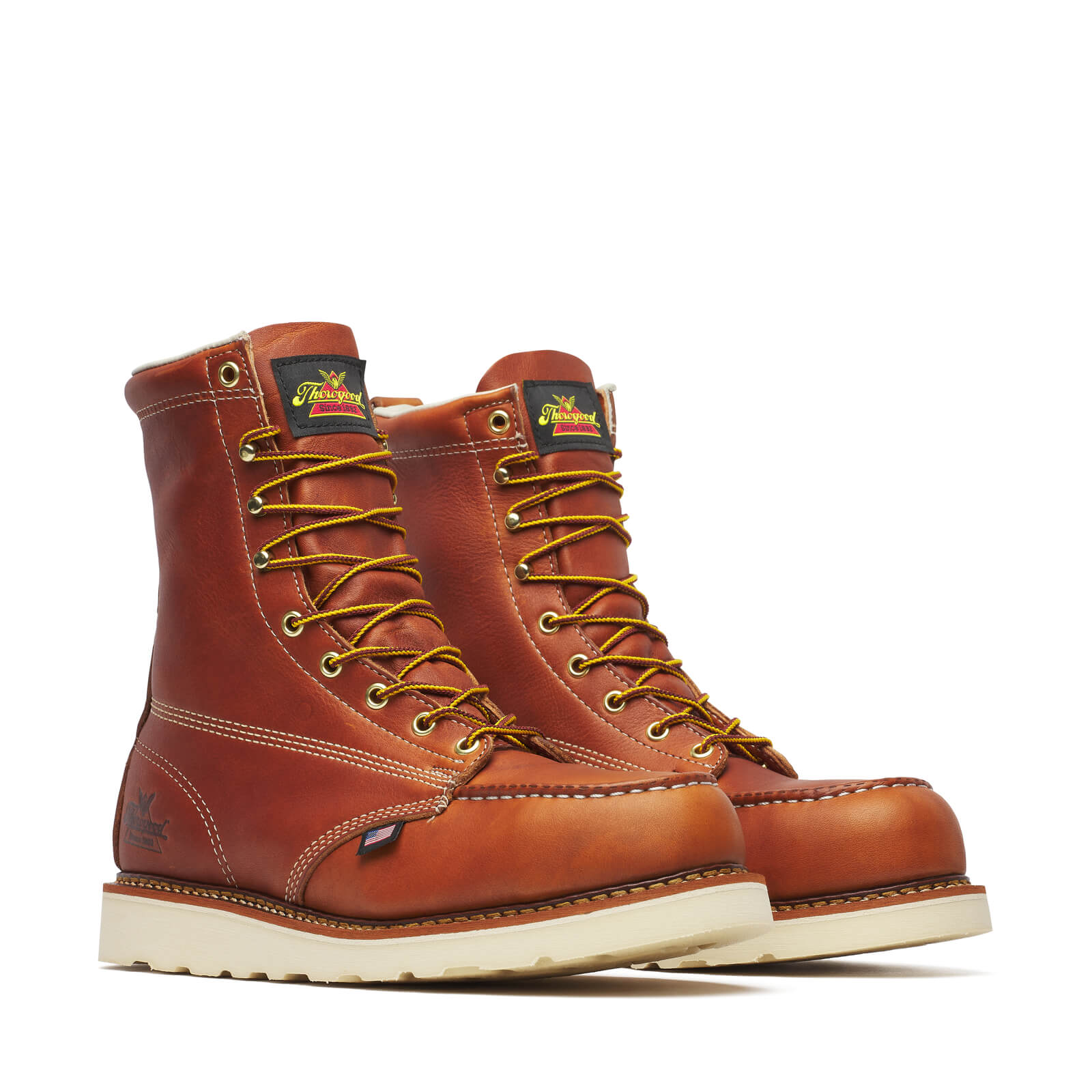 American Heritage – 8″ Tobacco Safety Toe – Moc Toe MAXWear Wedge™