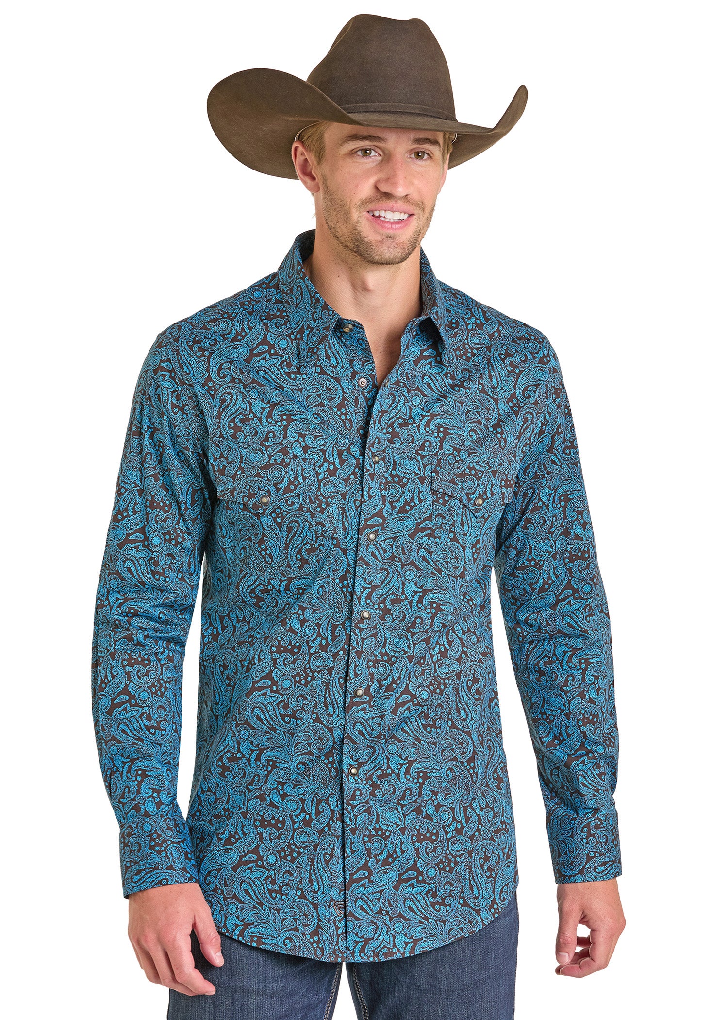Paisley Long Sleeve Snap Shirt