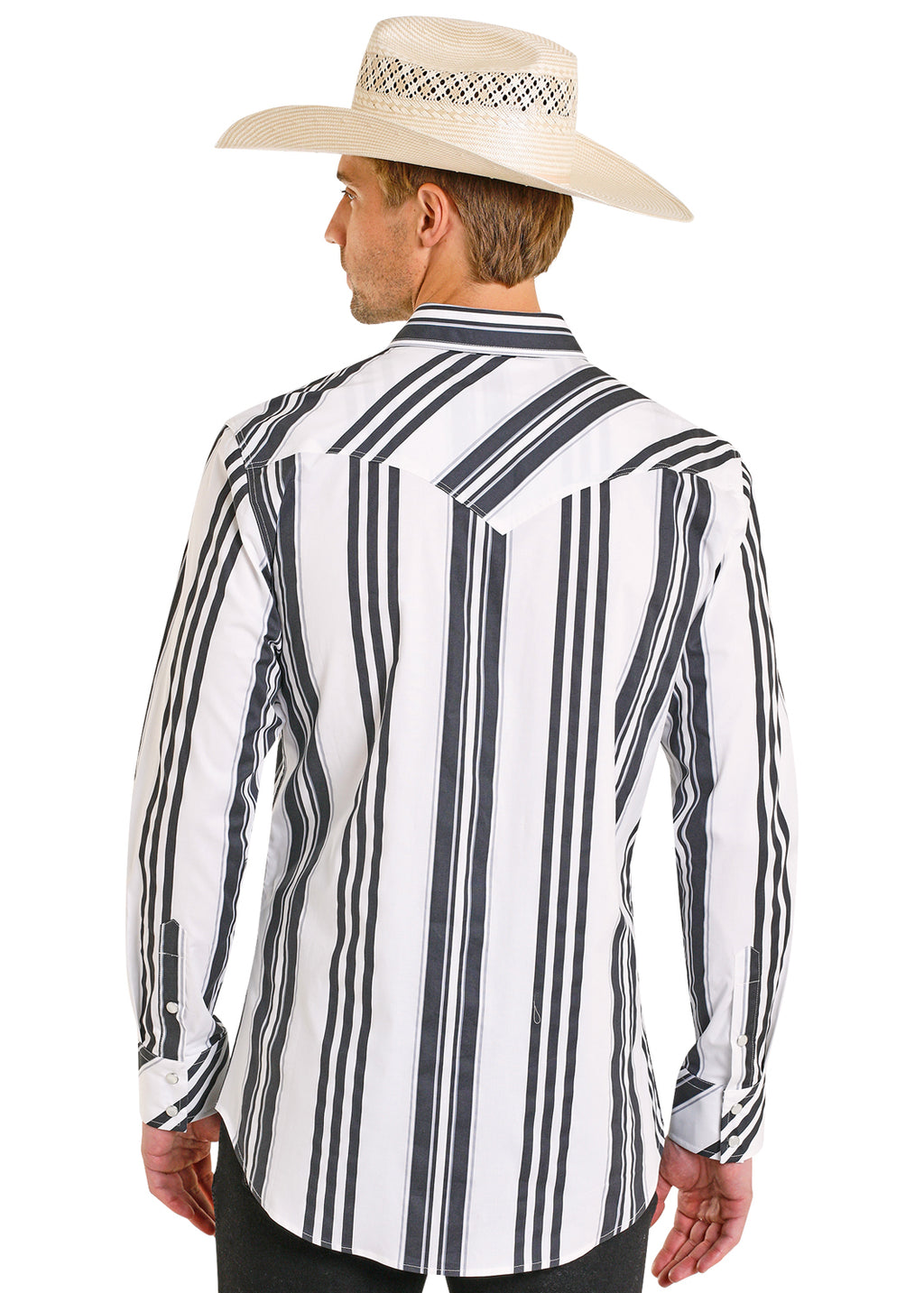 Vintage Striped Long Sleeve Snap Shirt