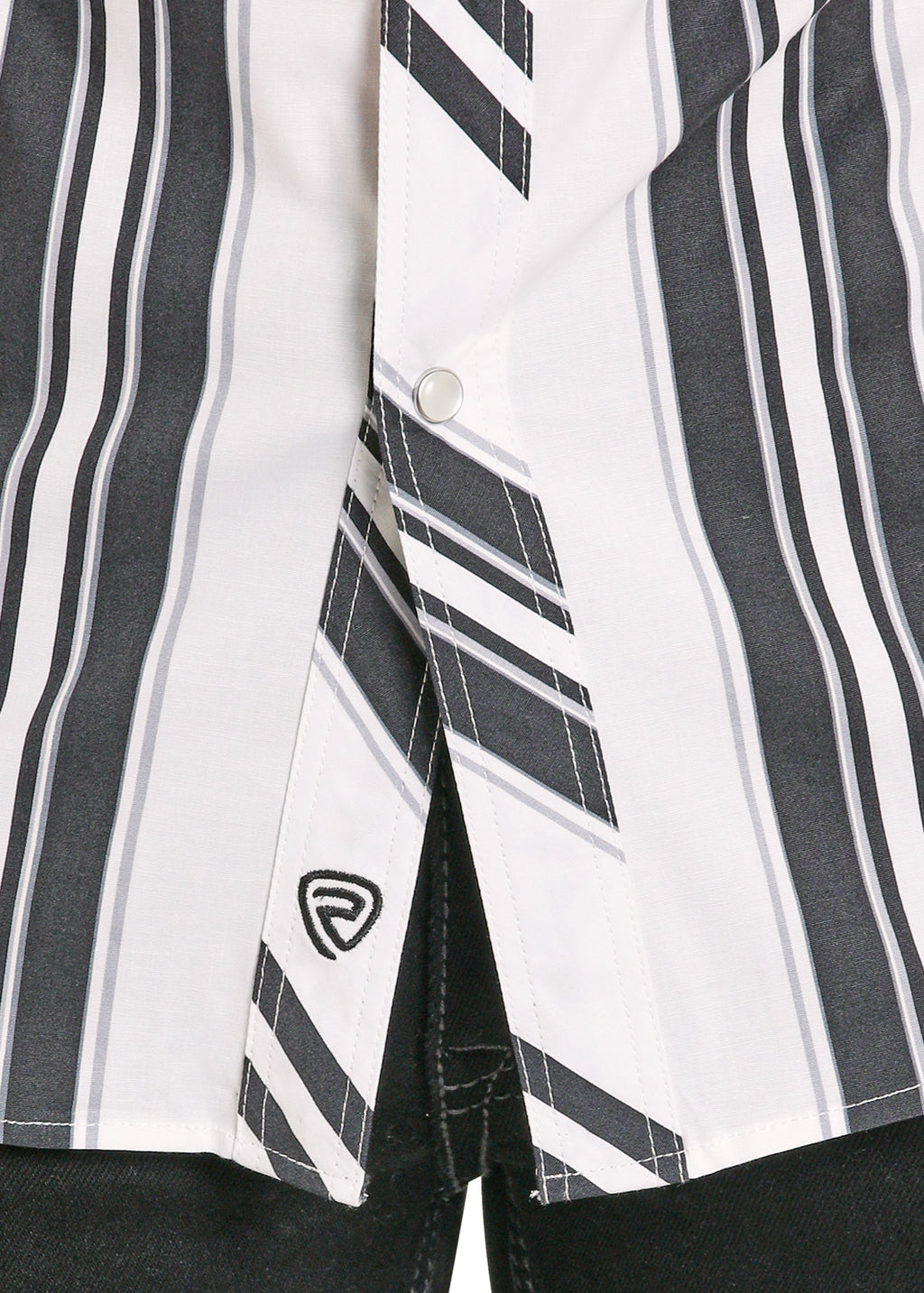 Vintage Striped Long Sleeve Snap Shirt