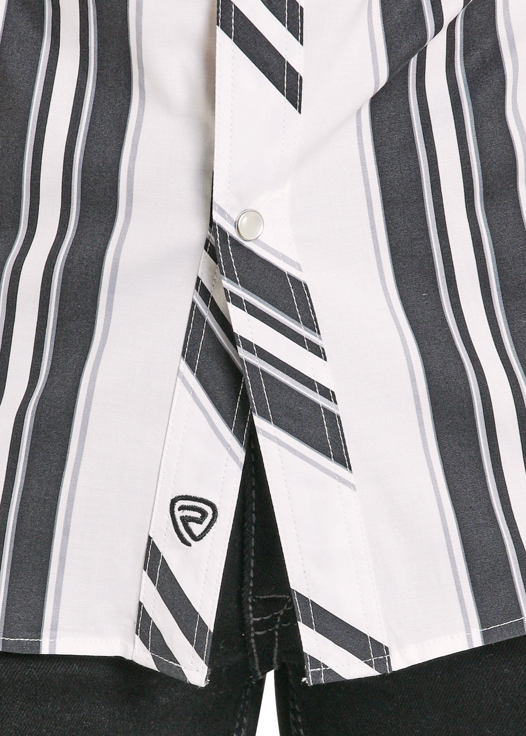 Vintage Striped Long Sleeve Snap Shirt