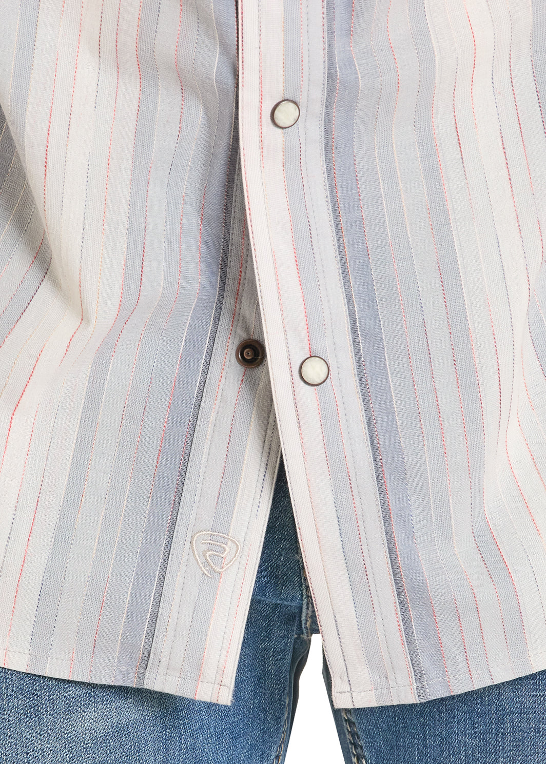 Denim Variegated Stripe Snap shirt