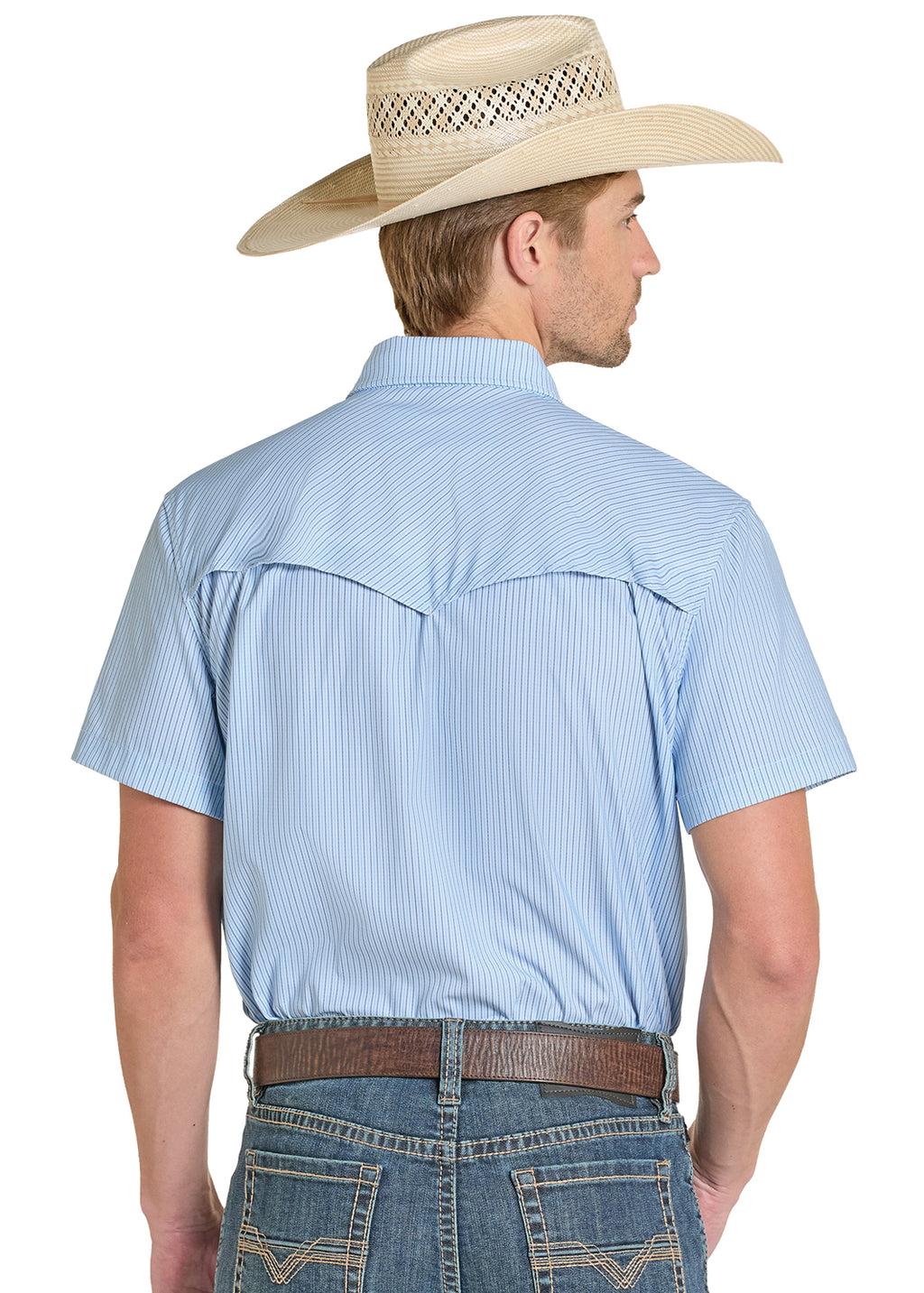 TEK Western Blue Stripe Short Sleeve Shirt