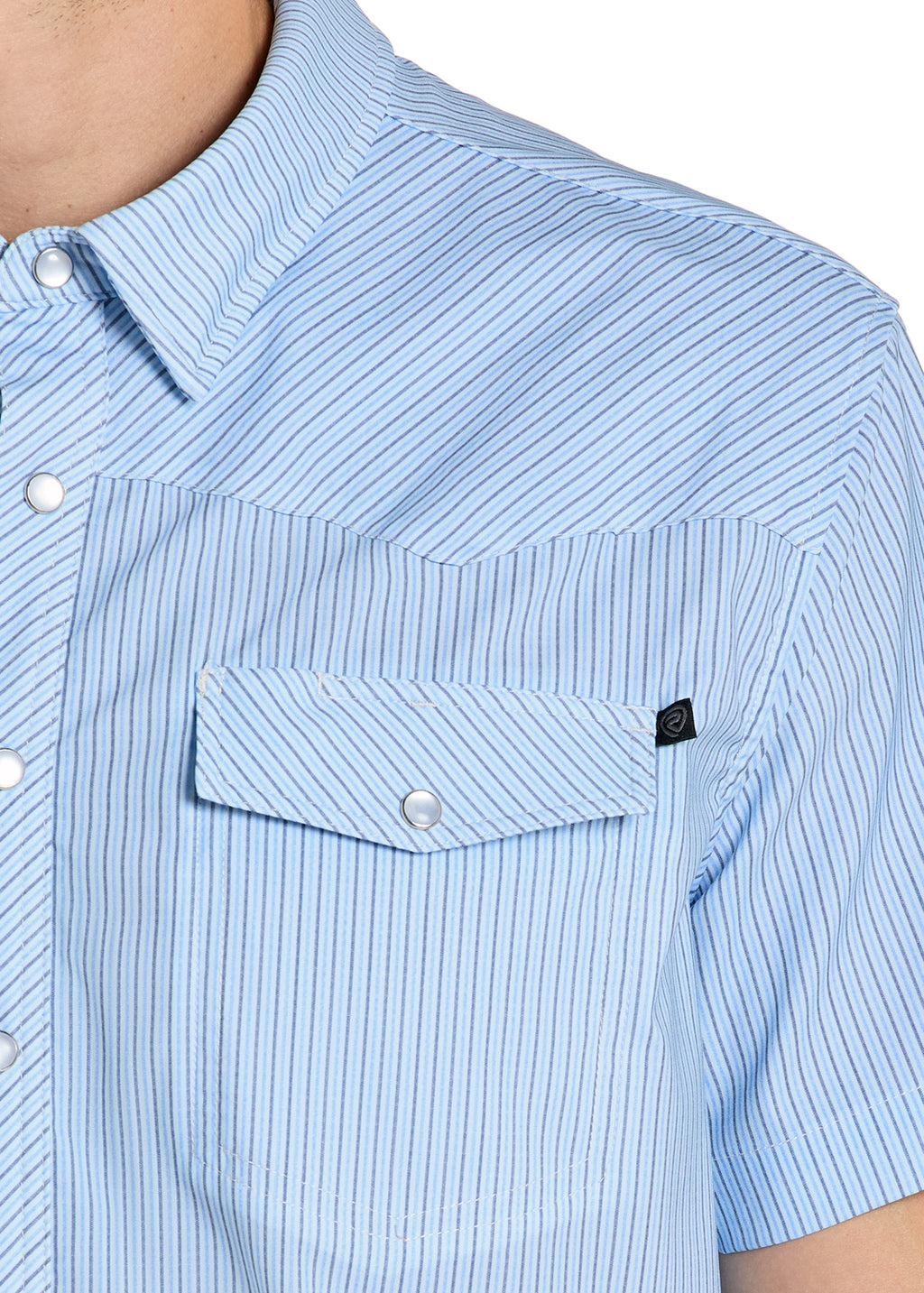 TEK Western Blue Stripe Short Sleeve Shirt