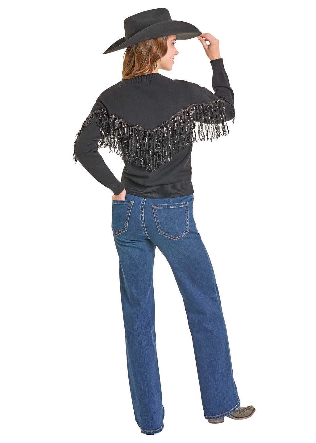 Sequin Fringe Sweater