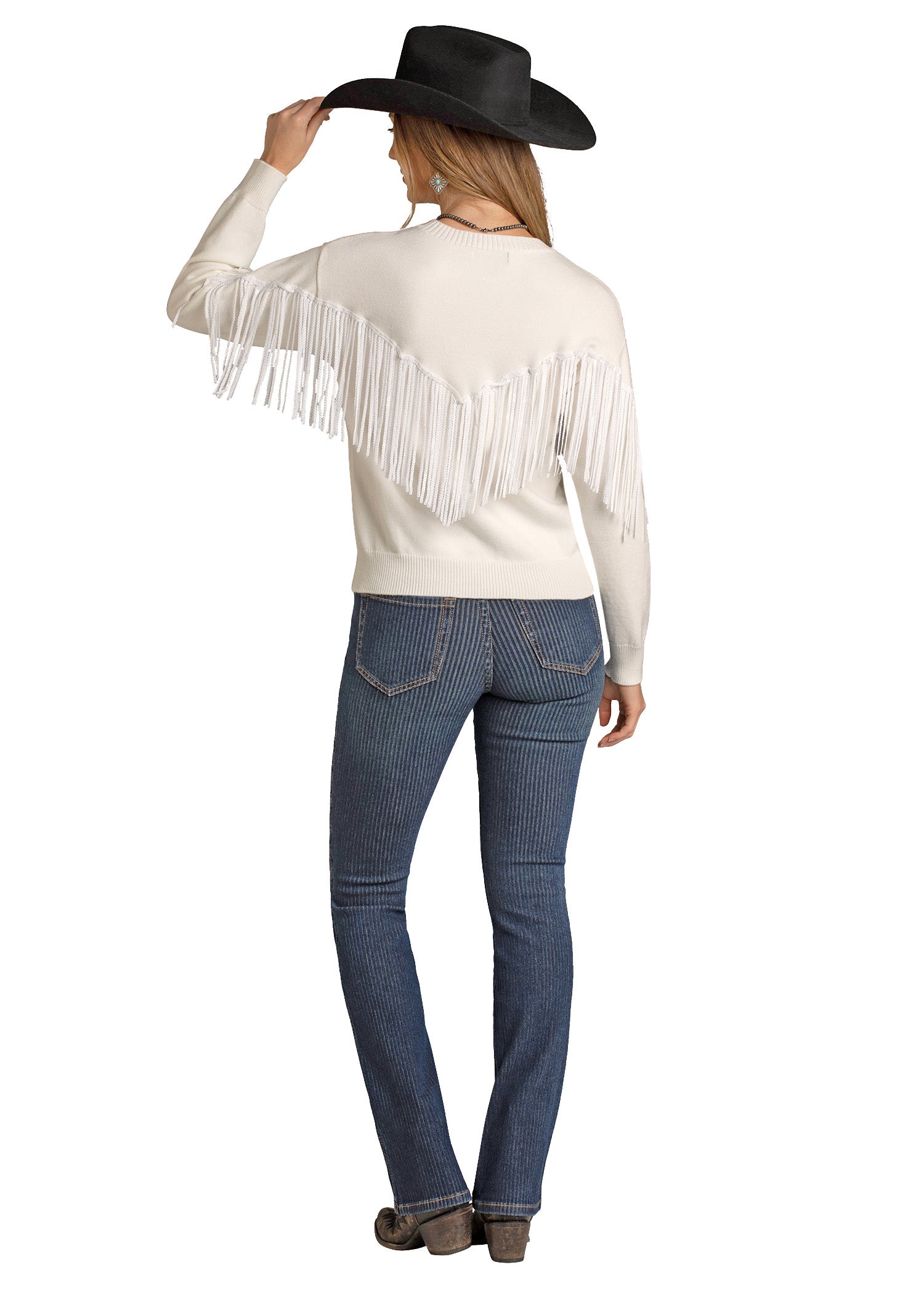 Women's Sequin Fringe Sweater