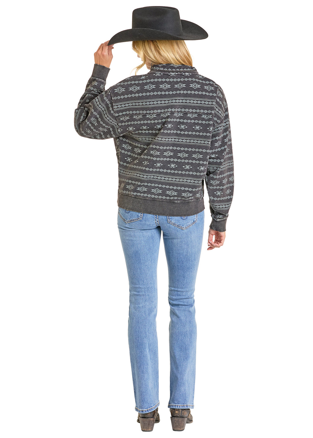Aztec Print 1/4 Zip Pullover