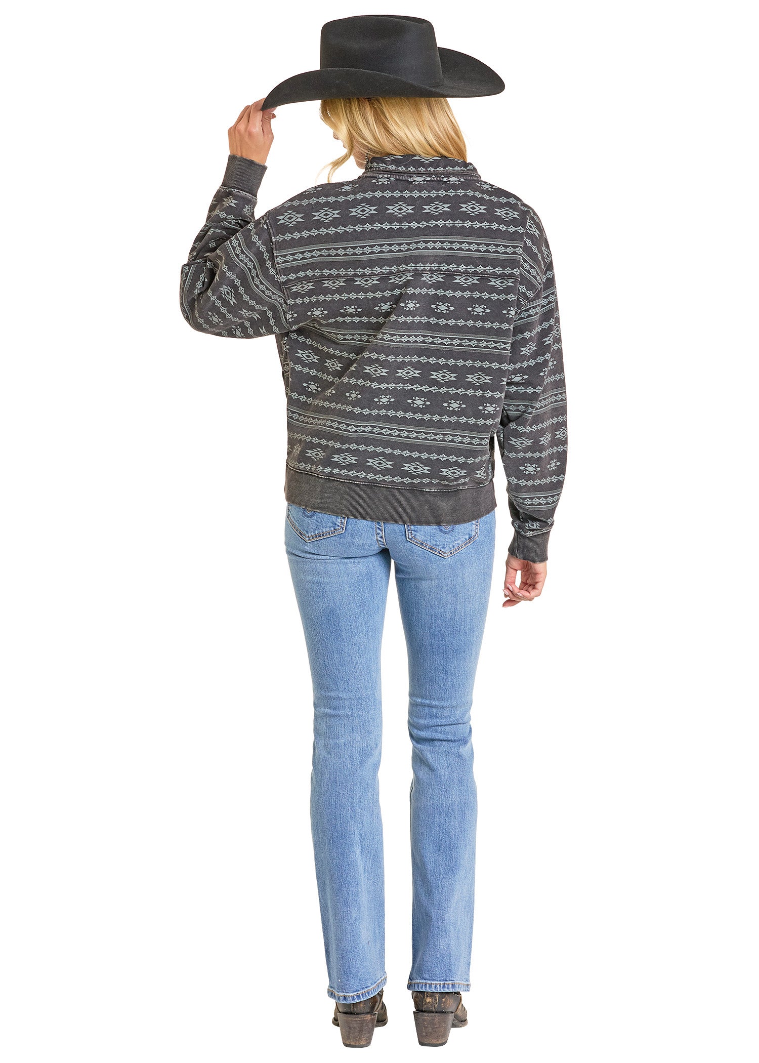 Aztec Print 1/4 Zip Pullover