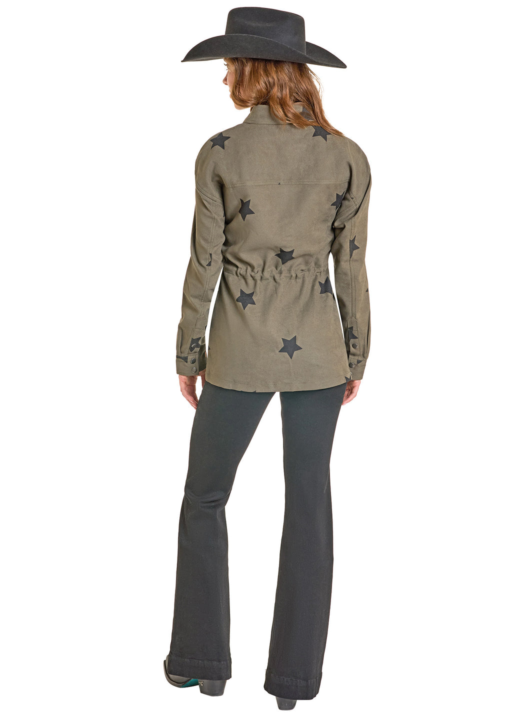 Star Print Cargo Jacket