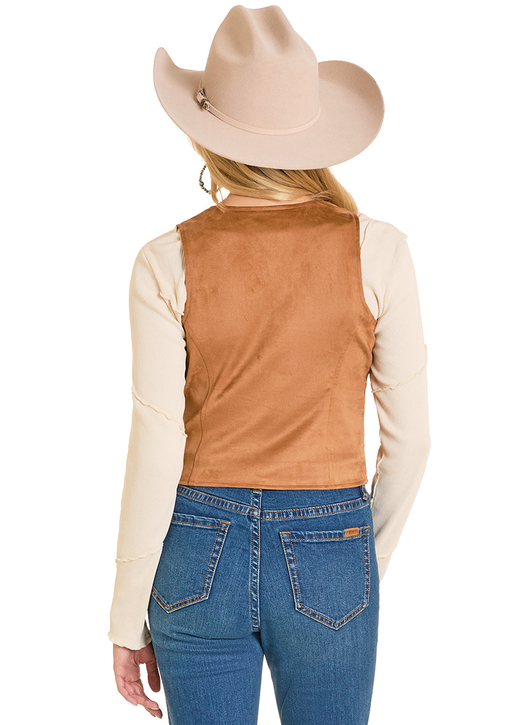 Boot Stitch Microsuede Vest