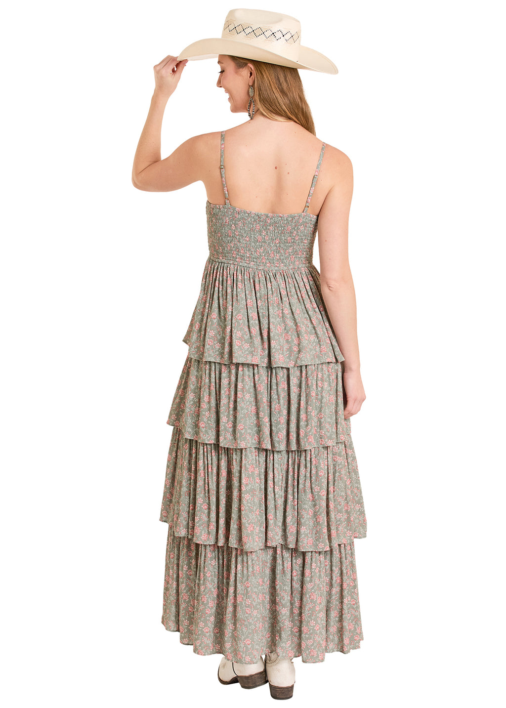 Tiered Floral Maxi Dress