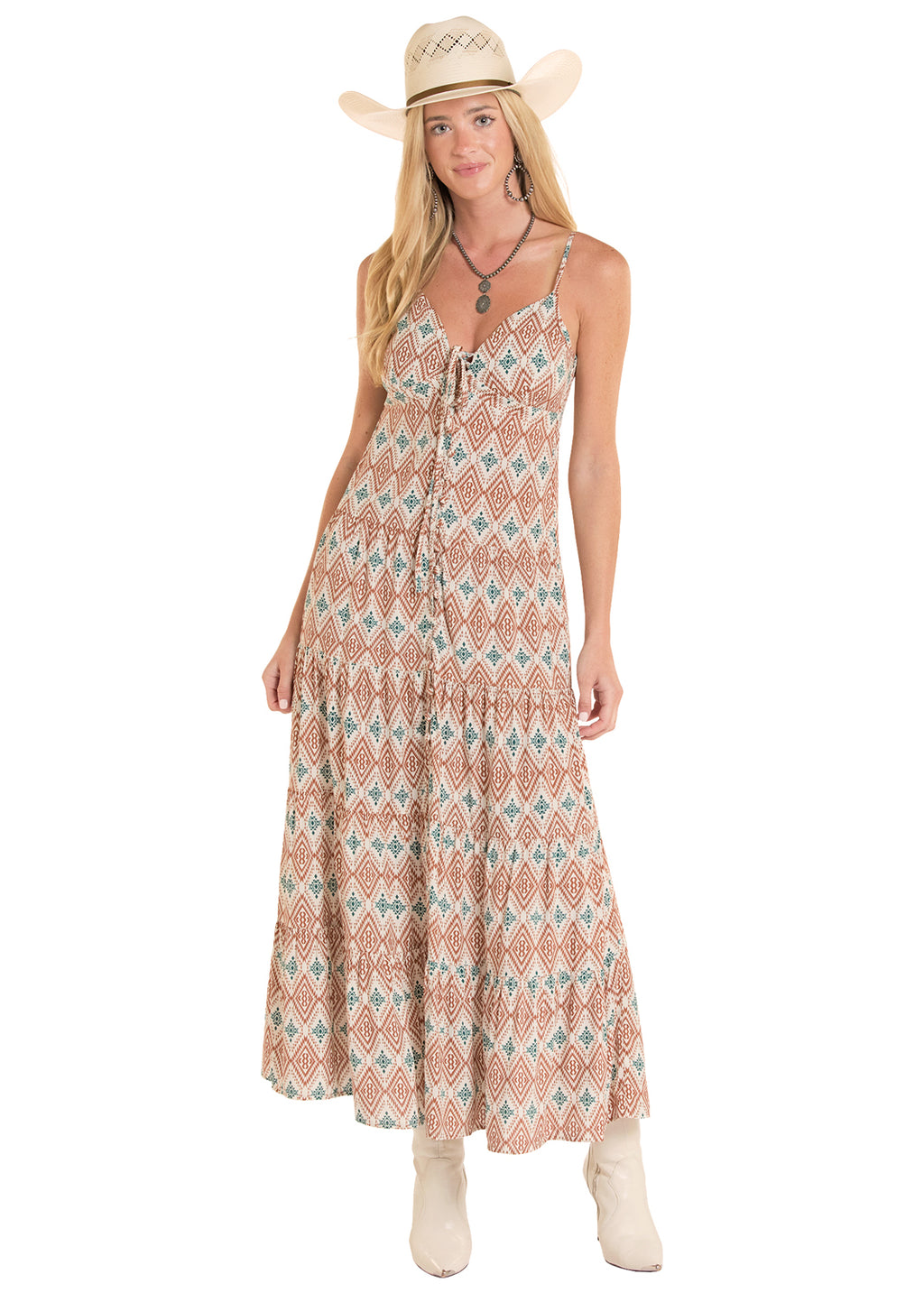 Ikat Print Dress