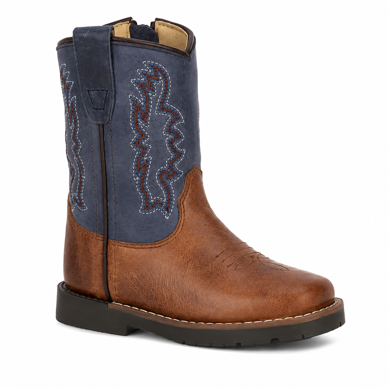 3609T Toddler Autry Brown Waxed Navy Boot