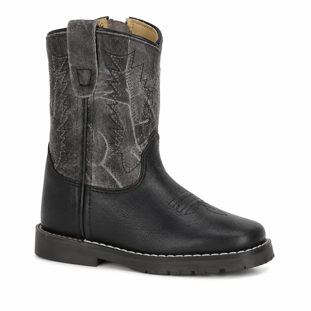 3612T Toddler Autry Black Distressed Boot