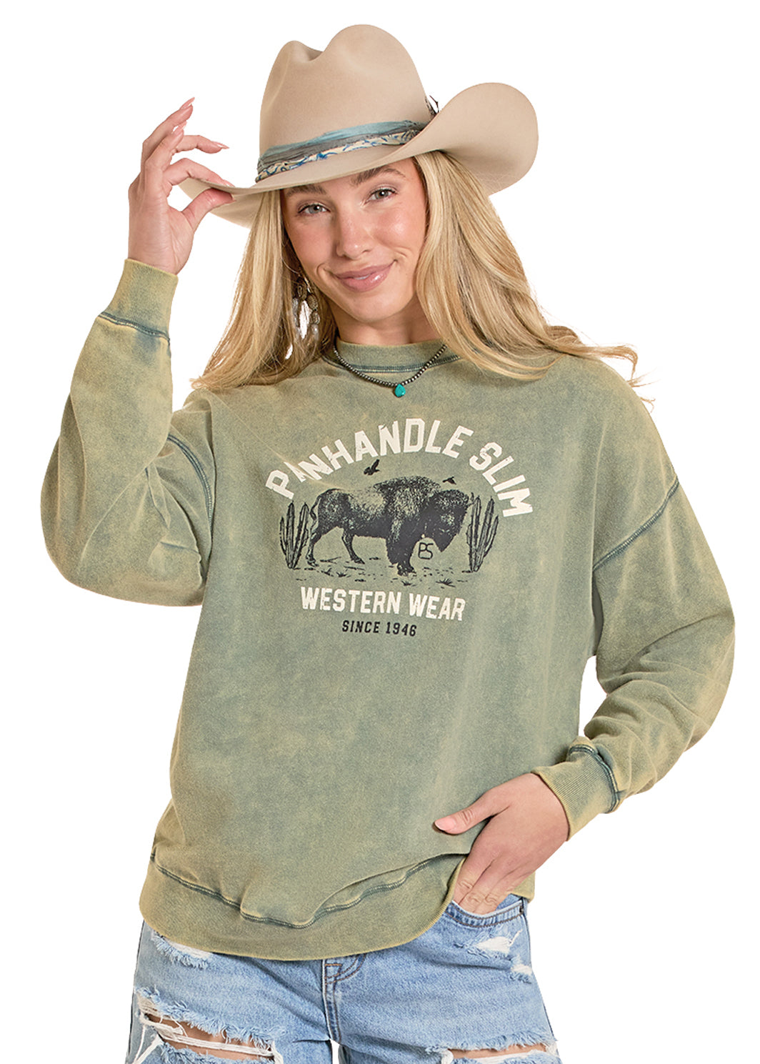 Womens Buffalo Graphic pullover