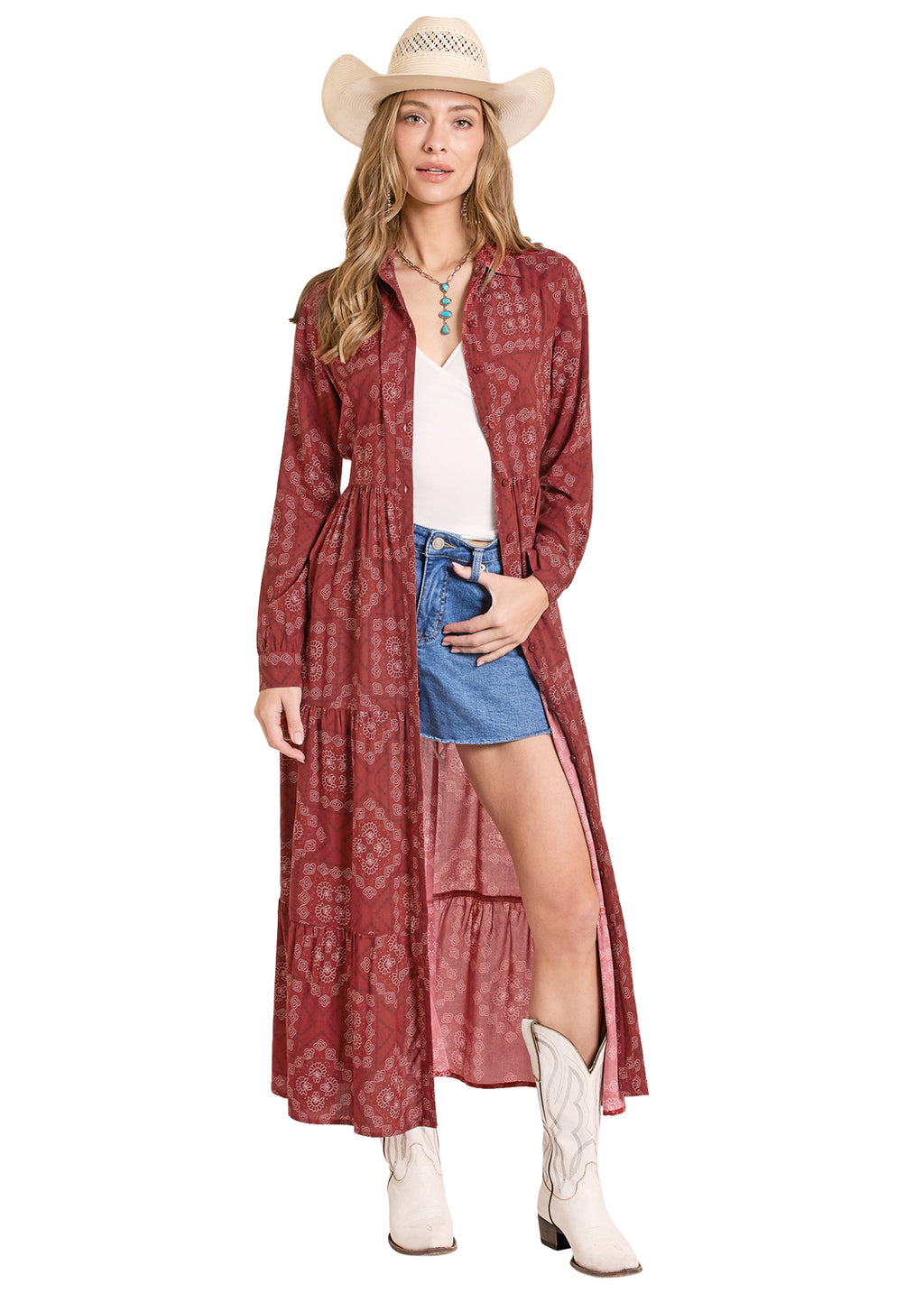 Bandana Duster Maxi Dress