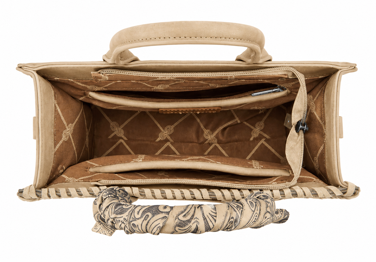 Whipstitch Aztec Satchel/Crossbody - WG-HB-310-8120-TN