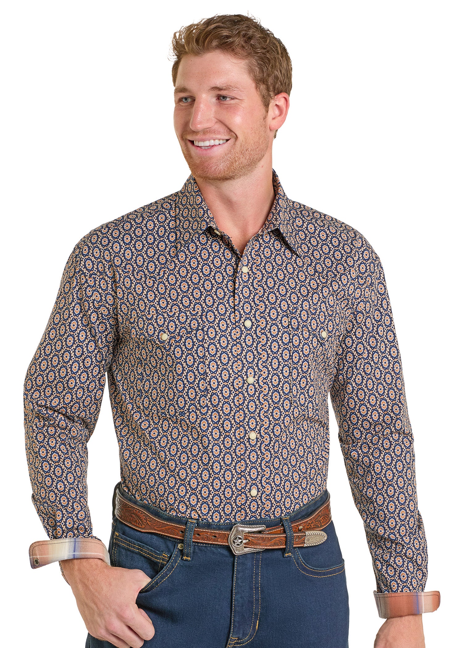 Rough Stock Long Sleeve Button Down Shirt