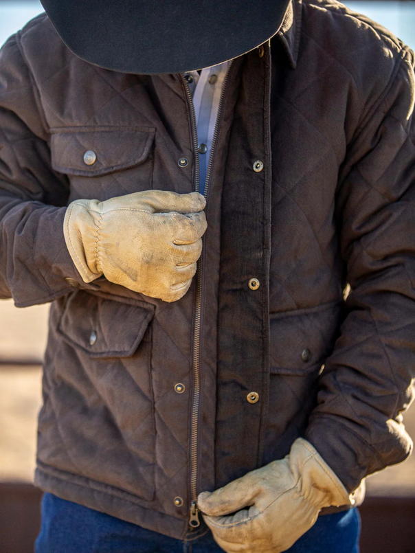 Quilted Microsuede Jacket