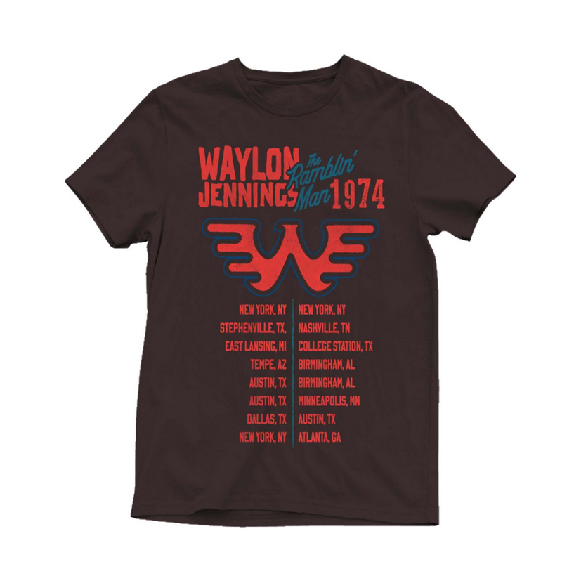 Short Sleeve Graphic T-Shirt - Waylon Jennings - Regular Fit