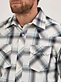 Retro Sawtooth Snap Pocket Long Sleeve Western Shirt