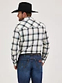 Retro Sawtooth Snap Pocket Long Sleeve Western Shirt