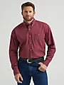 George Strait™ One-Pocket Button-Down Shirt in Burgundy Dot