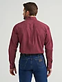 George Strait™ One-Pocket Button-Down Shirt in Burgundy Dot