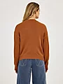 Horse Intarsia Crew Sweater - Rust