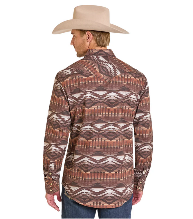 RR Aztec Print LS Snap