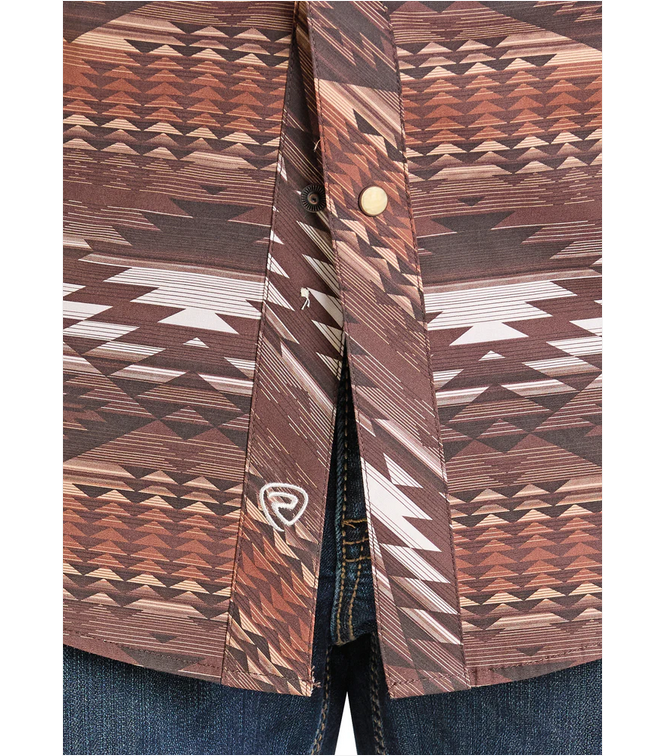 RR Aztec Print LS Snap