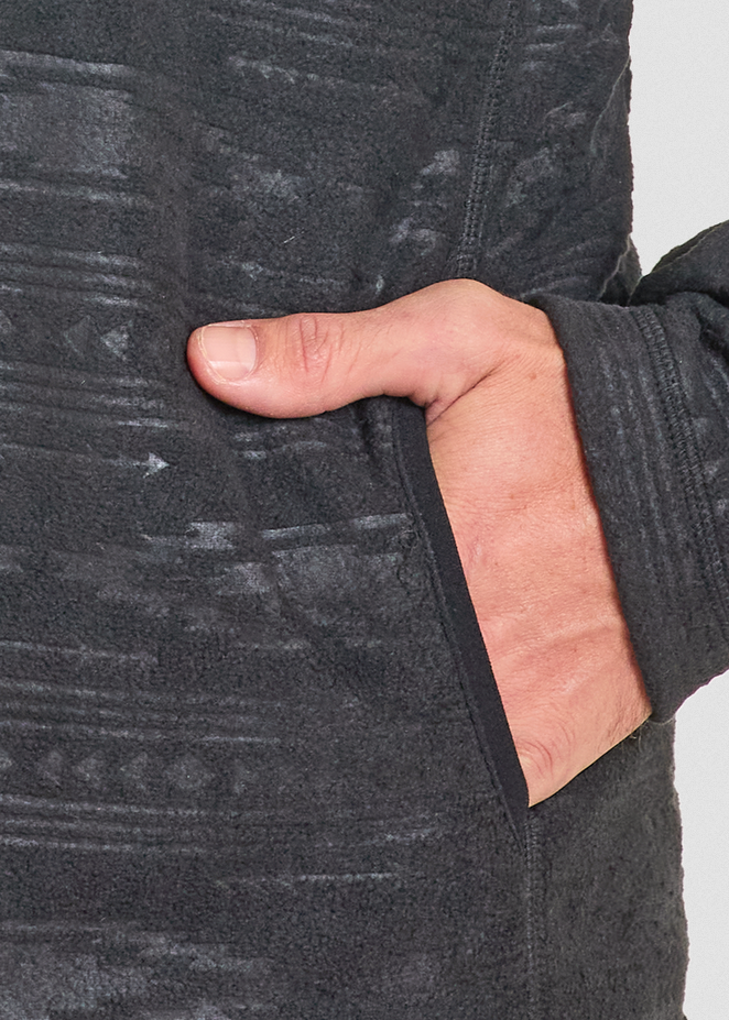 Embossed Aztec Fleece Pullover