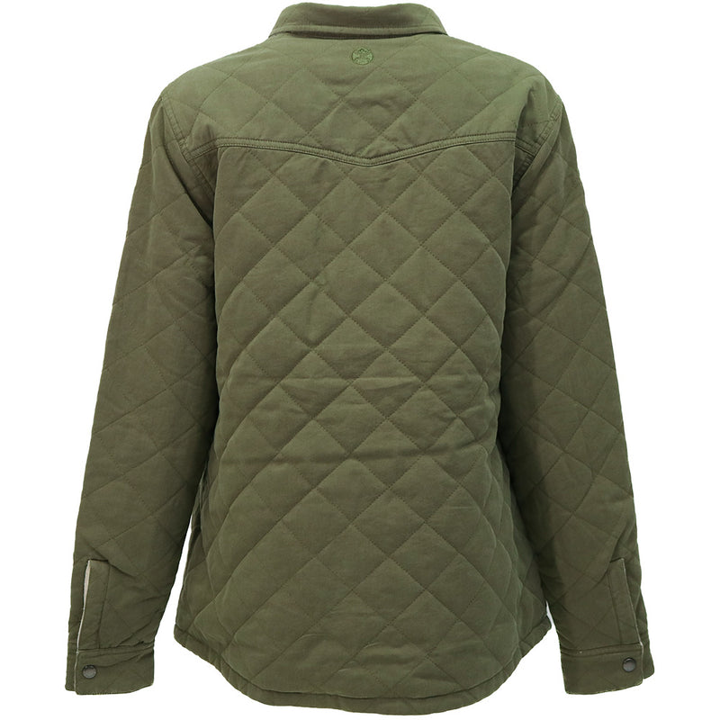 "Bandera" Reversible Barn Jacket Olive w/Cream & Tan Aztec