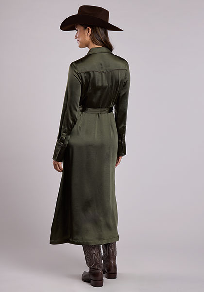 Stetson Women’s Olive Poly Satin Western Dress