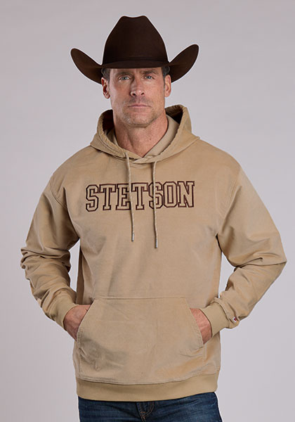 Stetson Men’s Khaki Corduroy Hooded Sweatshirt