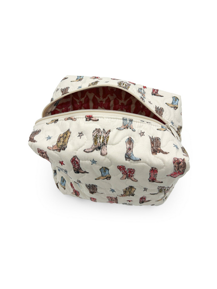 Large Quilted Makeup Bag