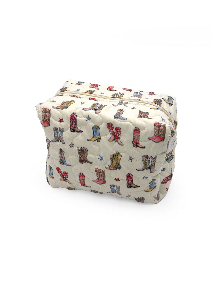 Large Quilted Makeup Bag