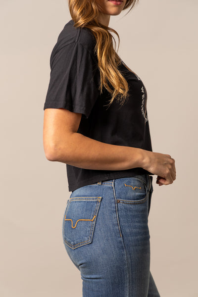 Bison Skull Cropped Tee