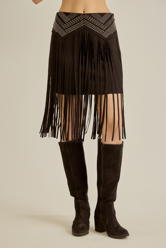 Statement Fringe Skirt