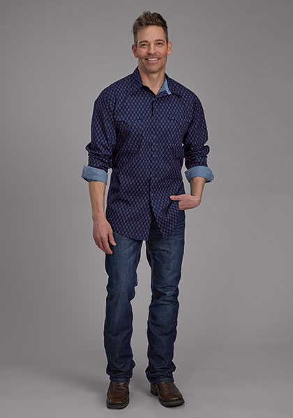 West Made Men’s Aztec Print Snap Shirt