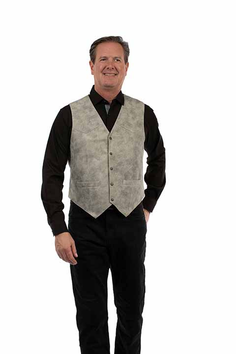 Mens Classic Leather Dress Vest