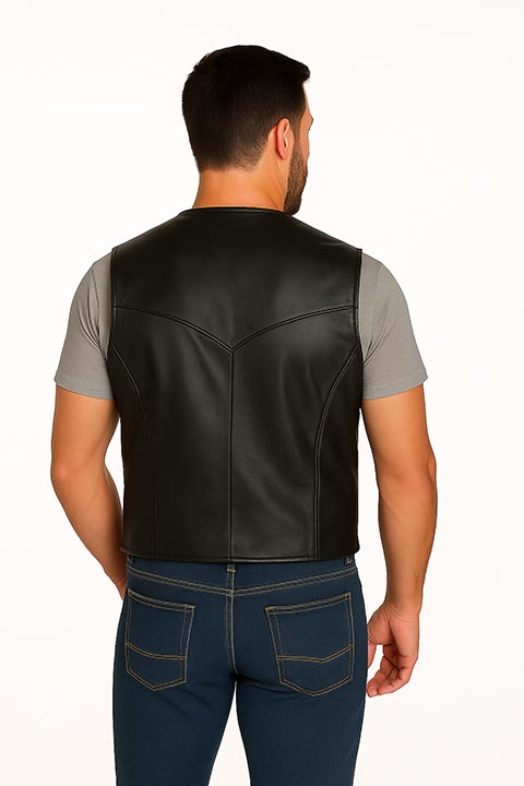 Leather Snap Vest